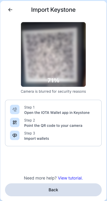 Scan QR Code option